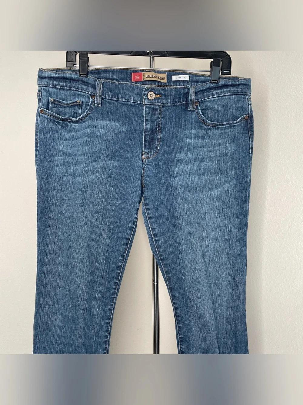 Old‎ Navy Vintage Bootcut Low Waist  Blue Stretch Jeans Western Casual Work Wear